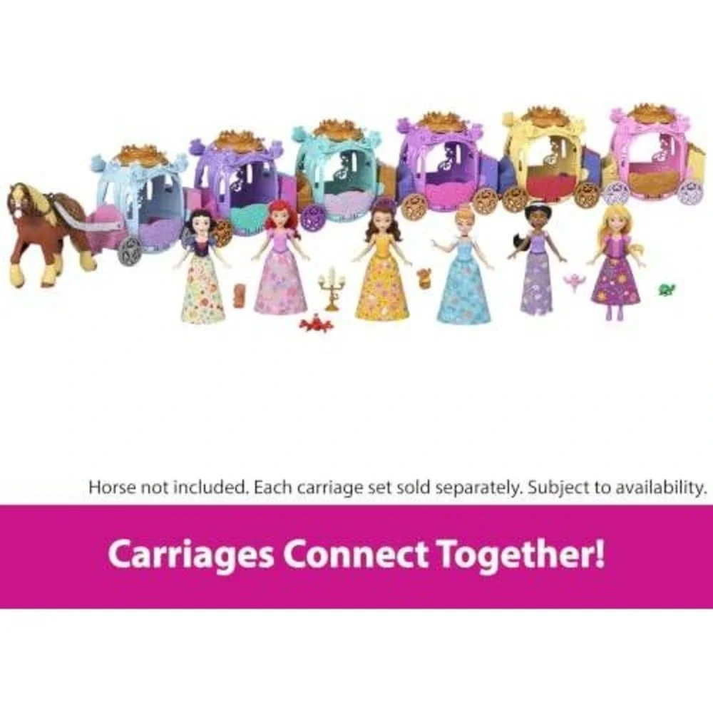 Disney Princess Carriage Reveal Surprise Mystery Small Doll Vehicle Figure